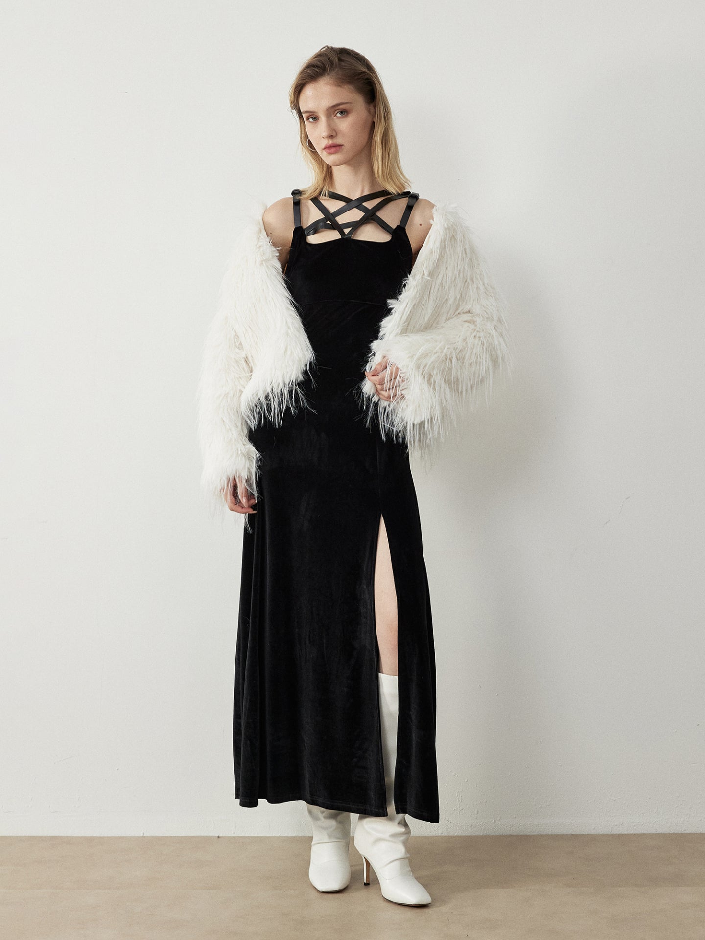 Vestido ajustado cruzado
