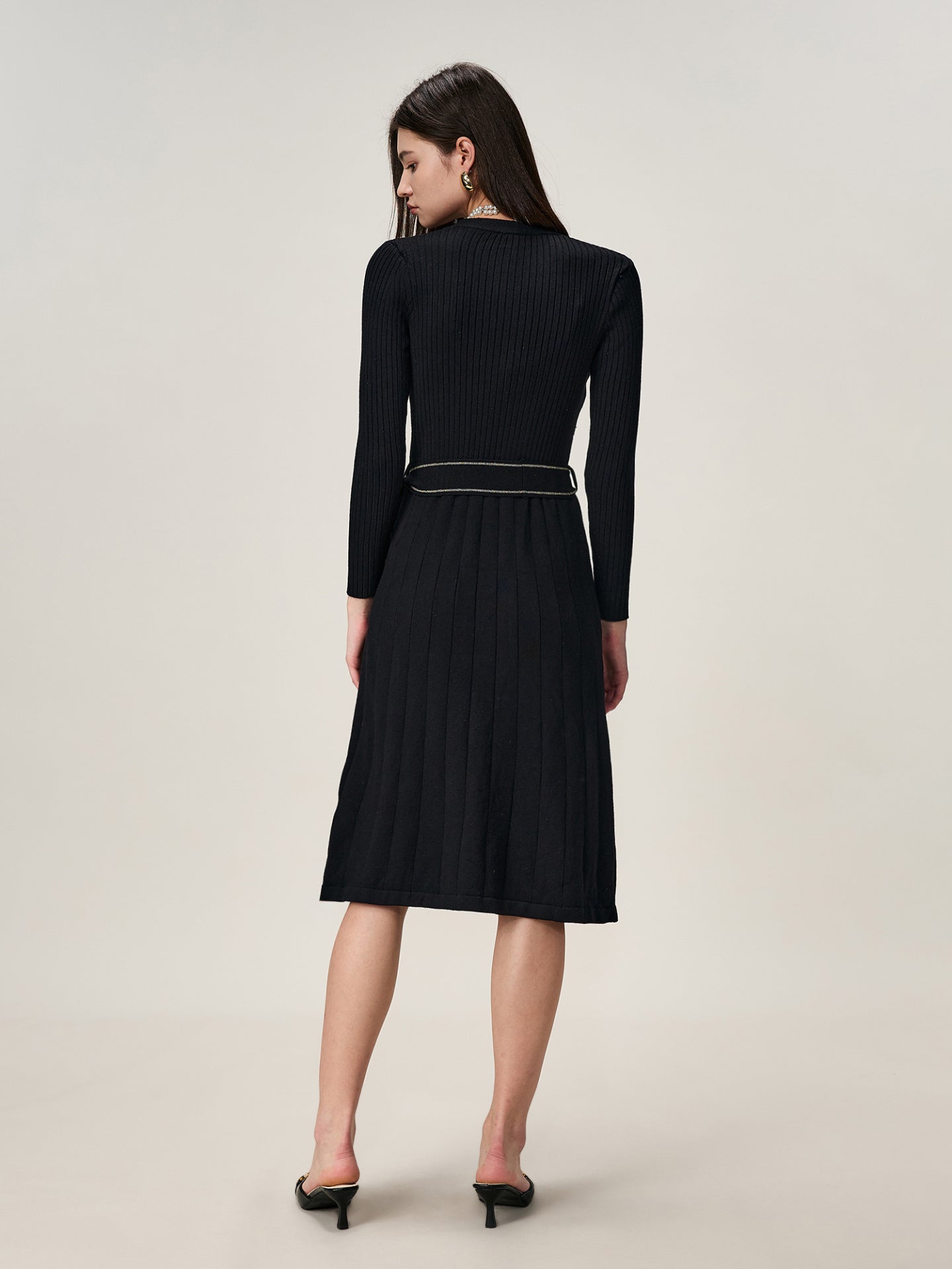 Vestido tipo blazer con cinturón