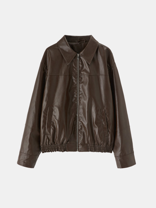 Chaqueta de cuero sintético