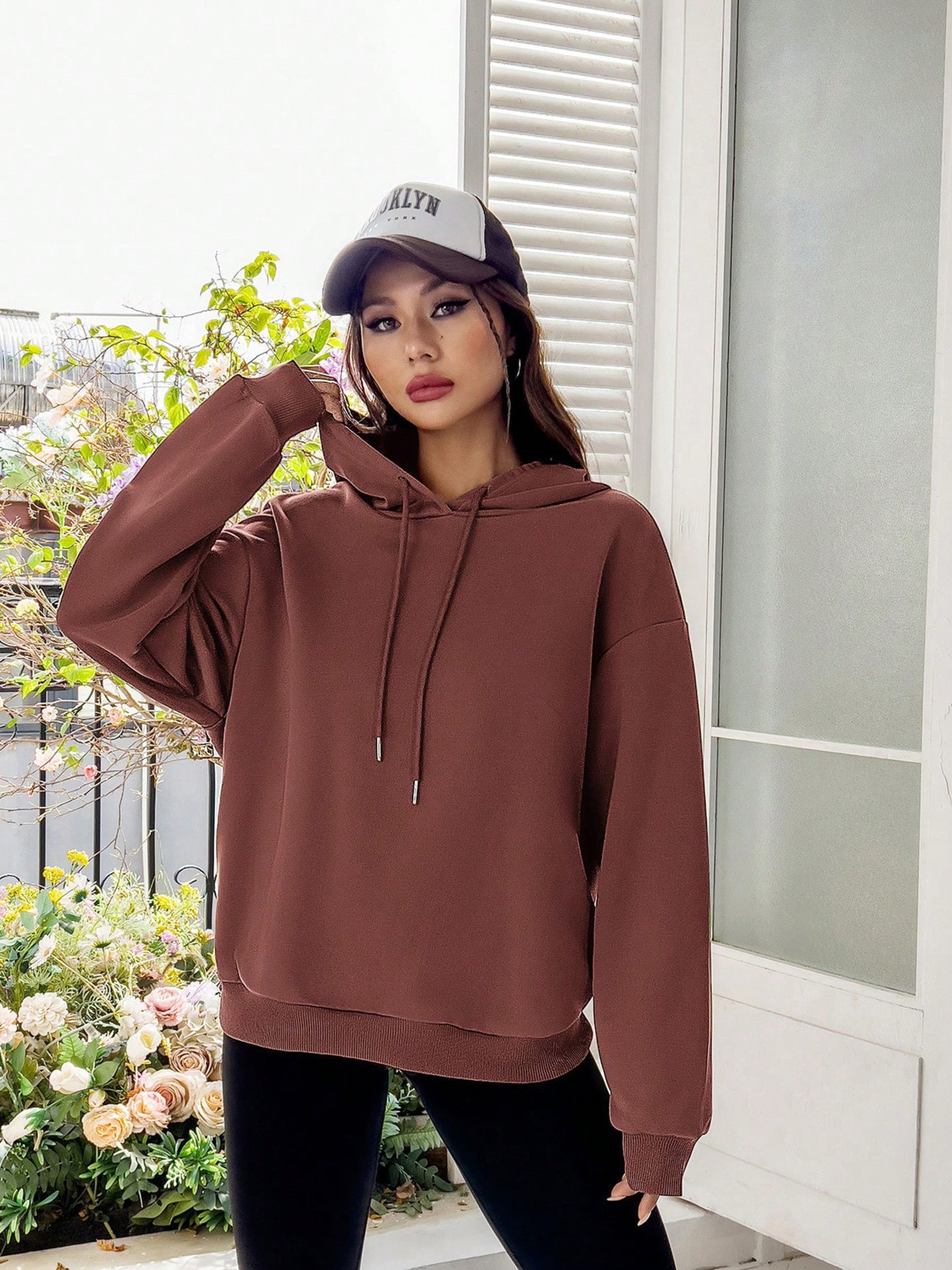 Sudadera con capucha estampada