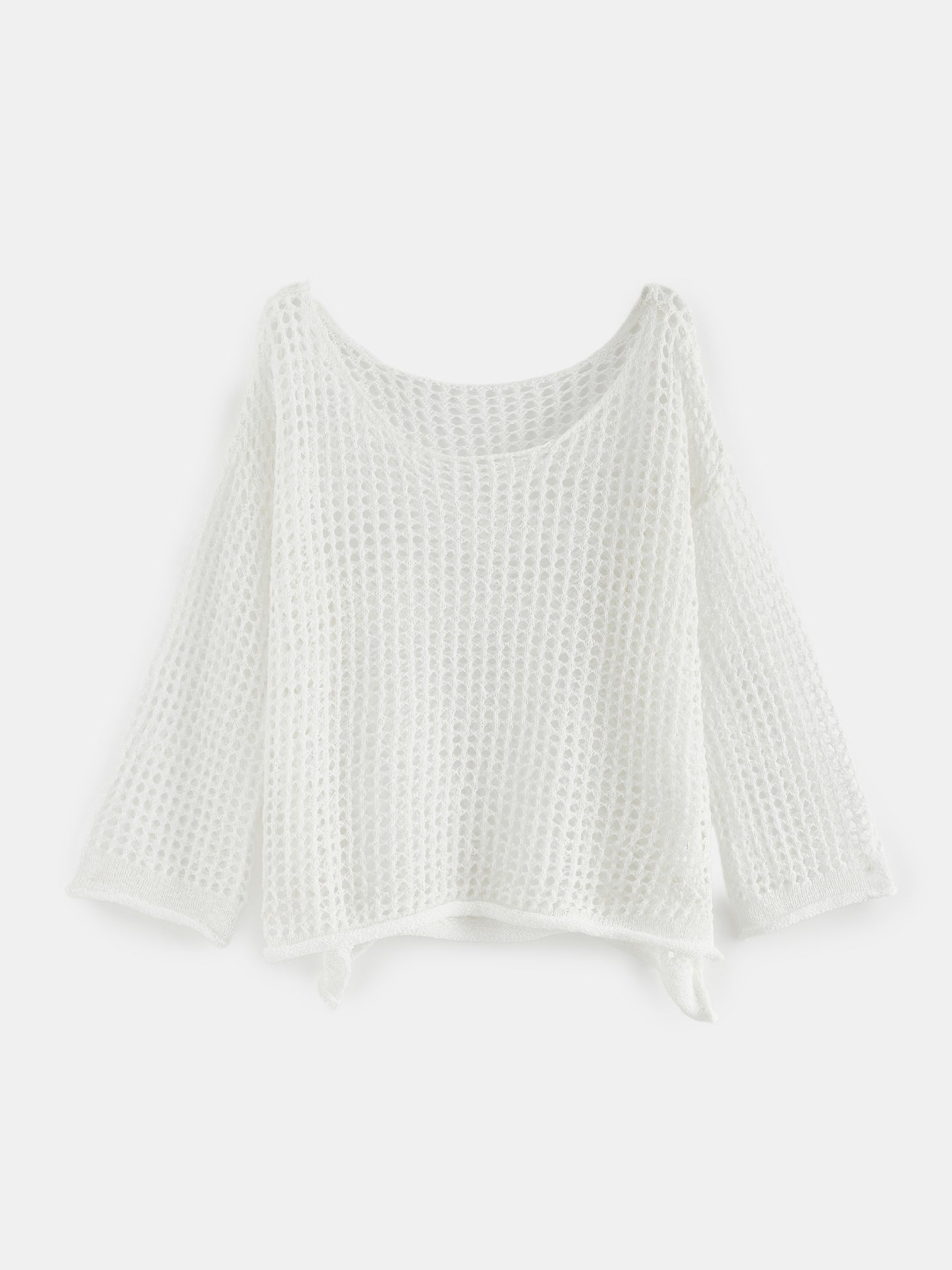 Top transparente de punto de crochet