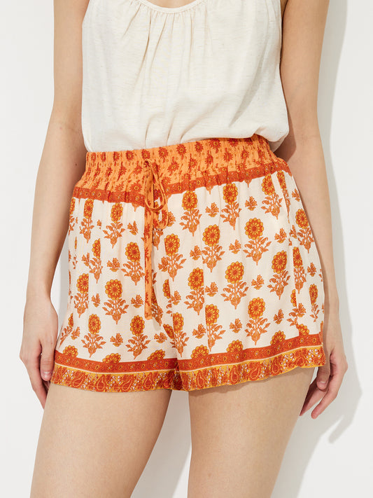 Shorts estampados de pierna recta