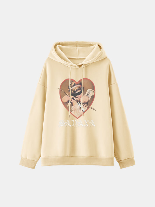 Sudadera con capucha estampada