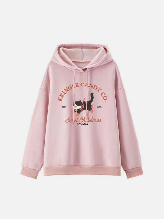 Sudadera con capucha estampada