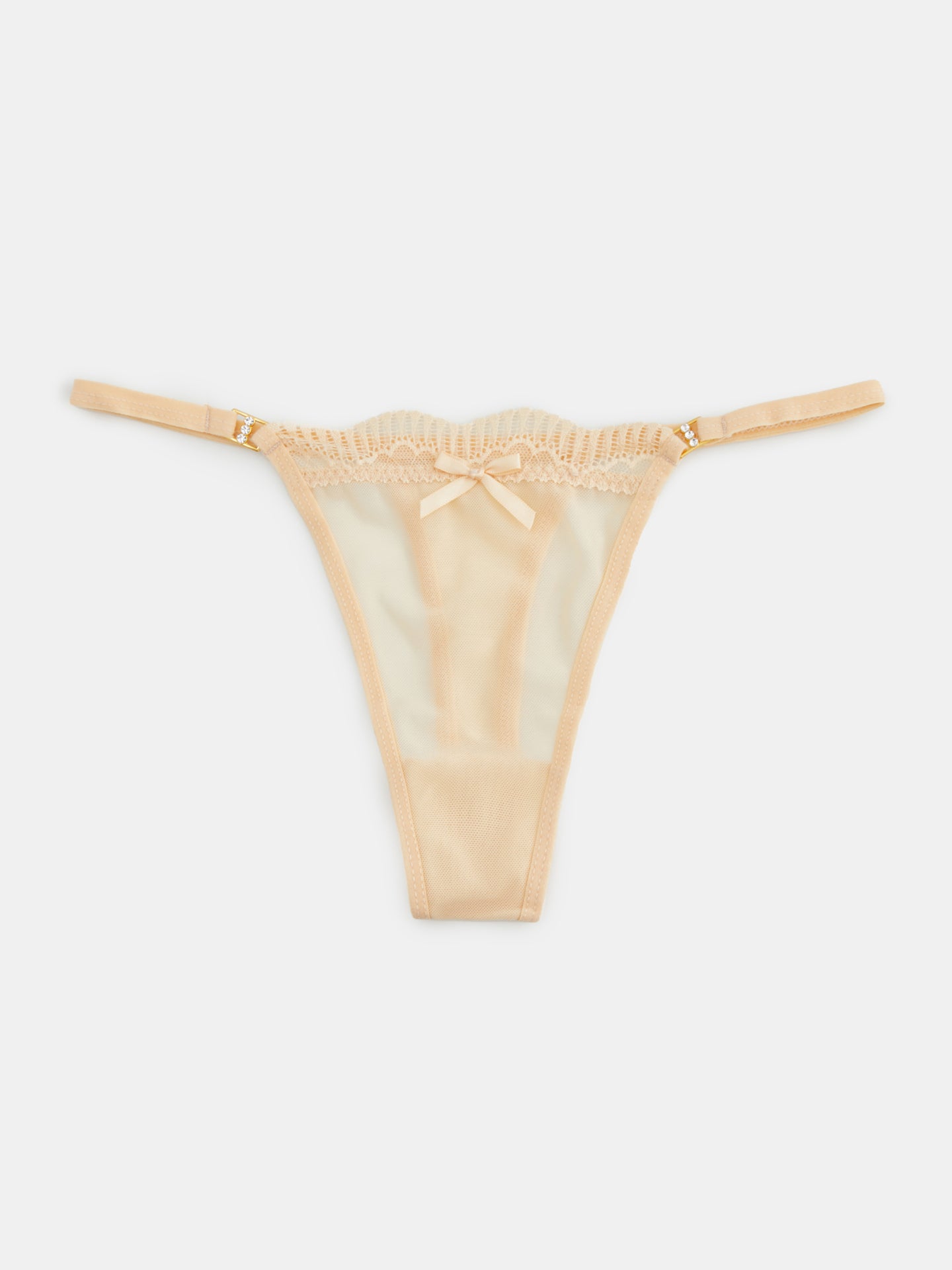 Tanga transparente unicolor