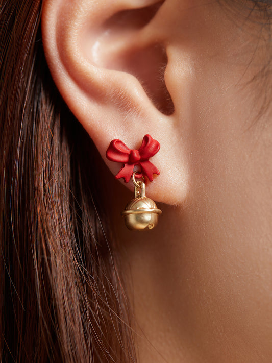 Pendientes colgantes con pajarita