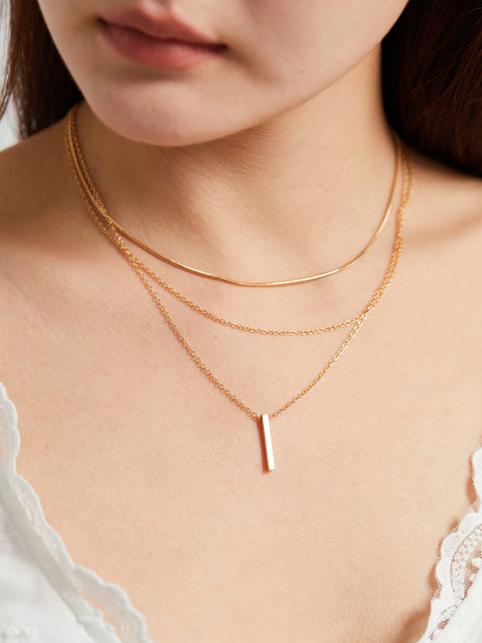 Collar con colgante en capas