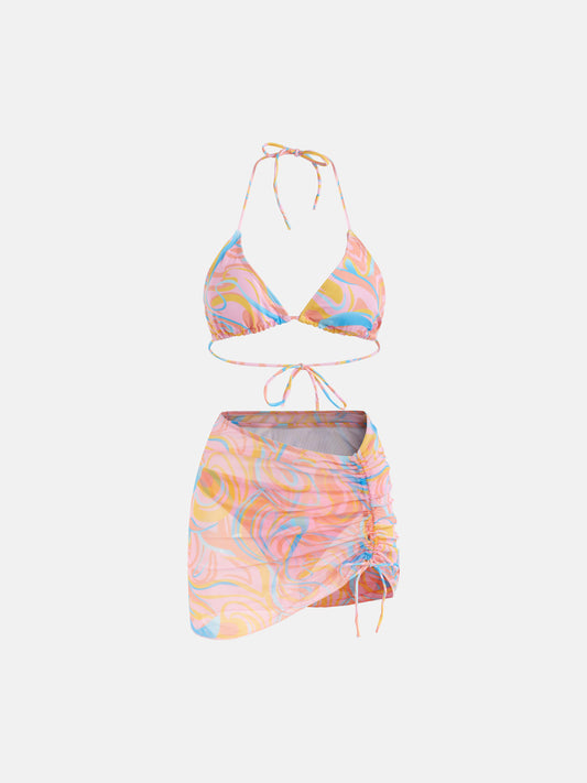 Conjunto de bikini con bloques de color