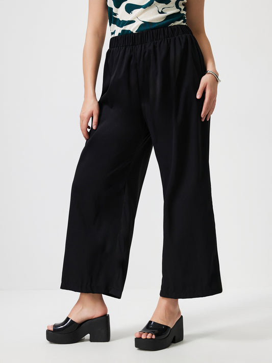 Pantalones de pierna recta de talla grande