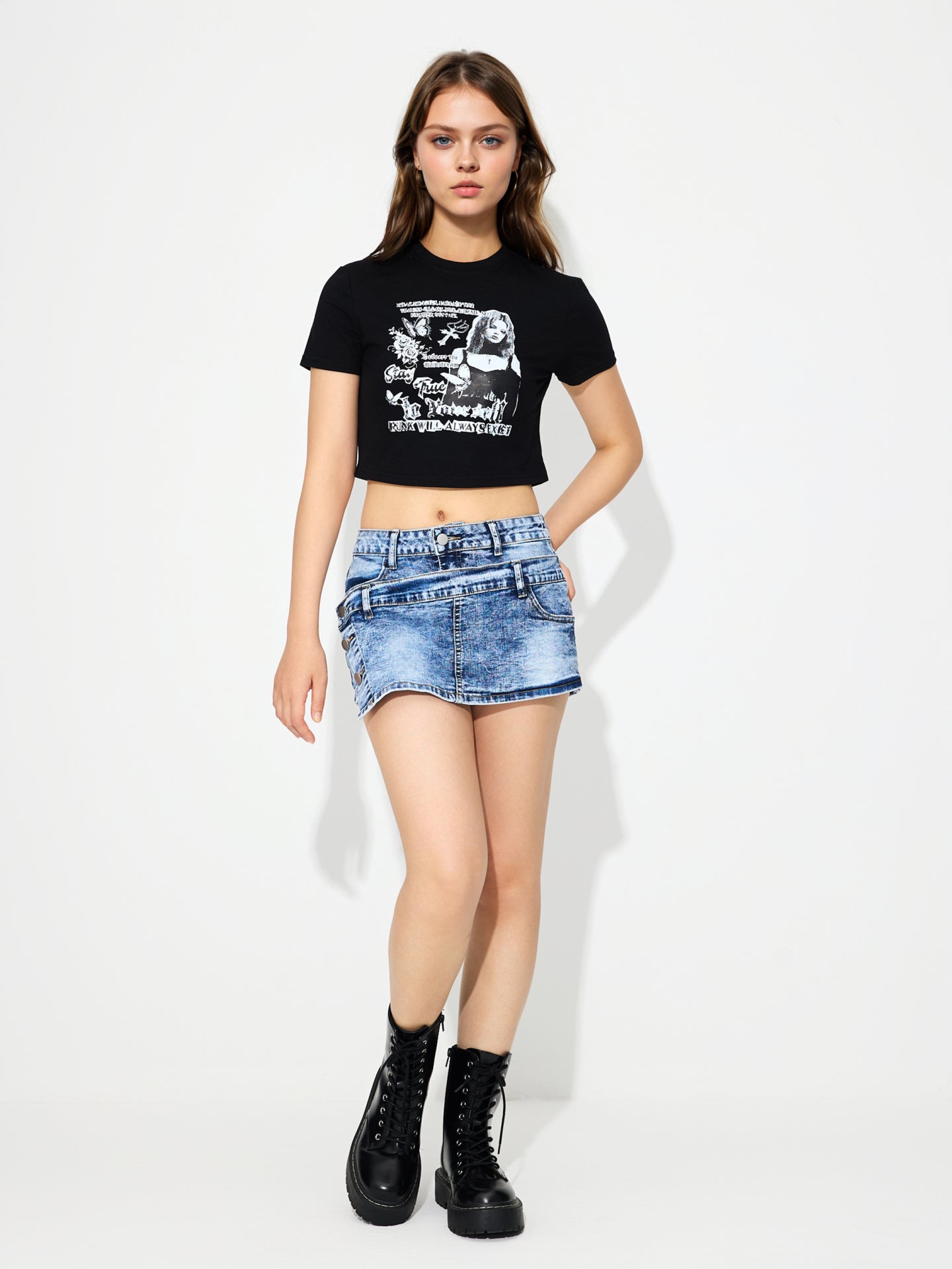 Shorts vaqueros tipo culotte