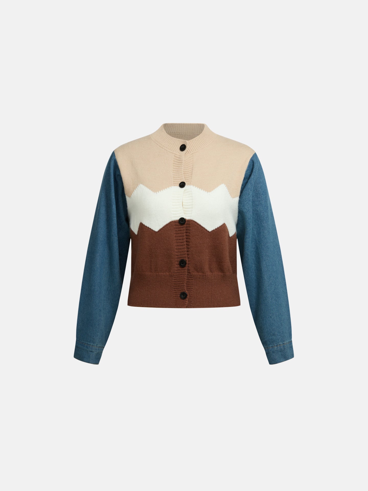 Chaqueta estilo camisa vaquera con patchwork