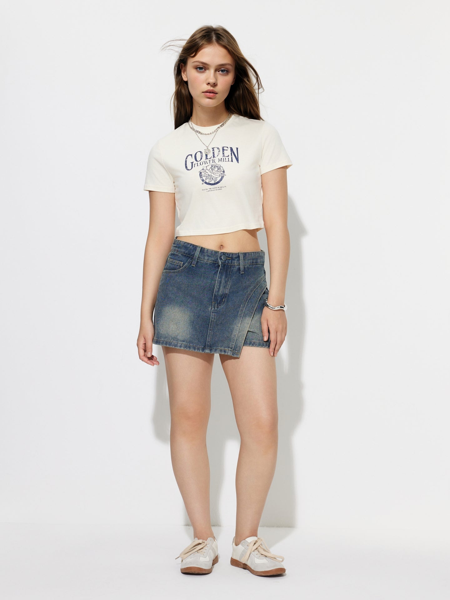 Shorts vaqueros tipo culotte