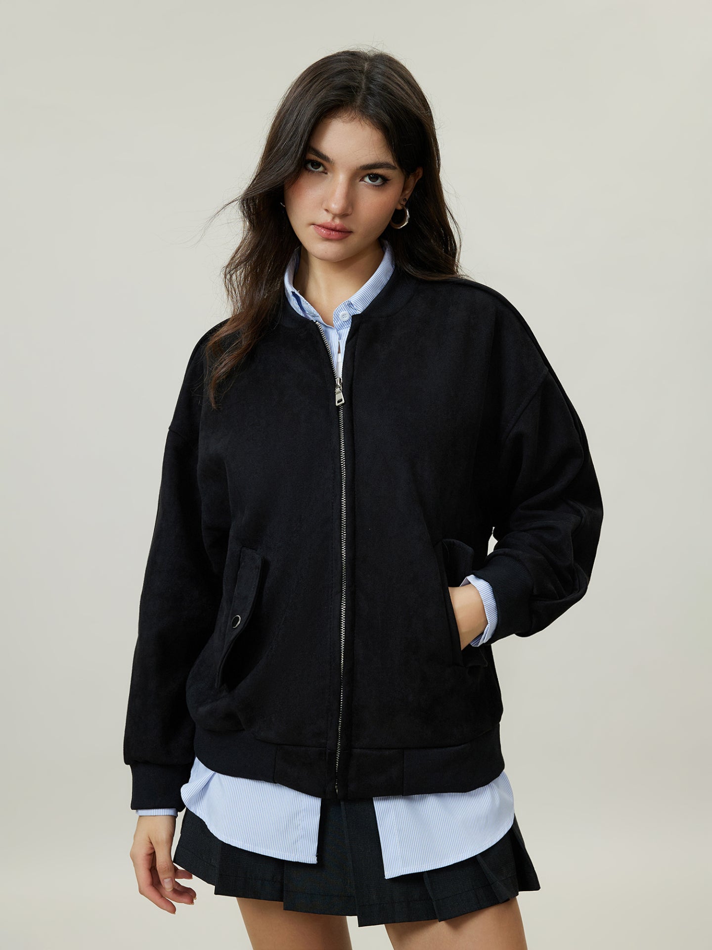 Chaqueta bomber con bolsillo