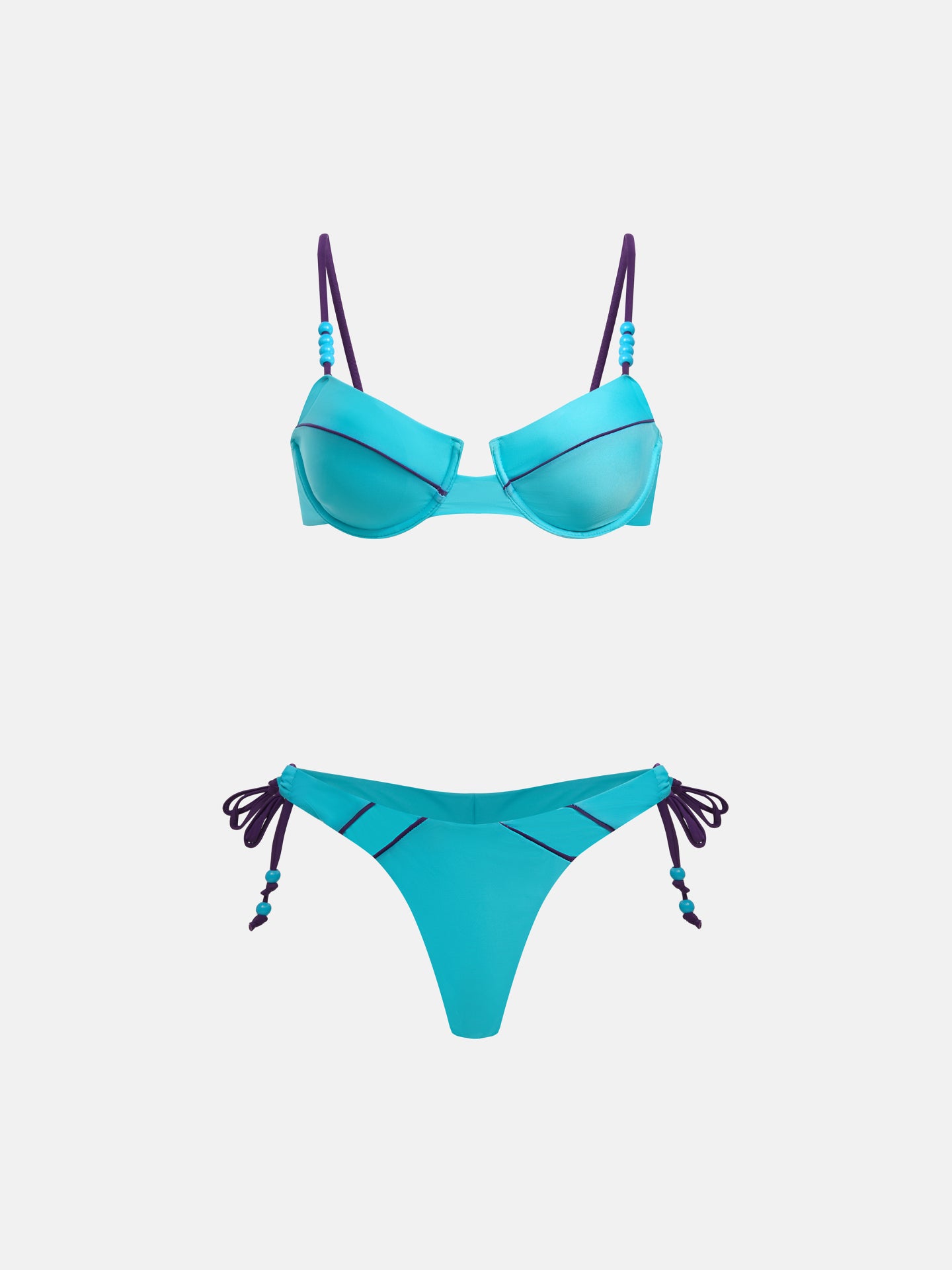 Conjunto de bikini con bloques de color