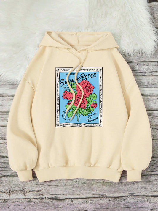 Sudadera con capucha estampada