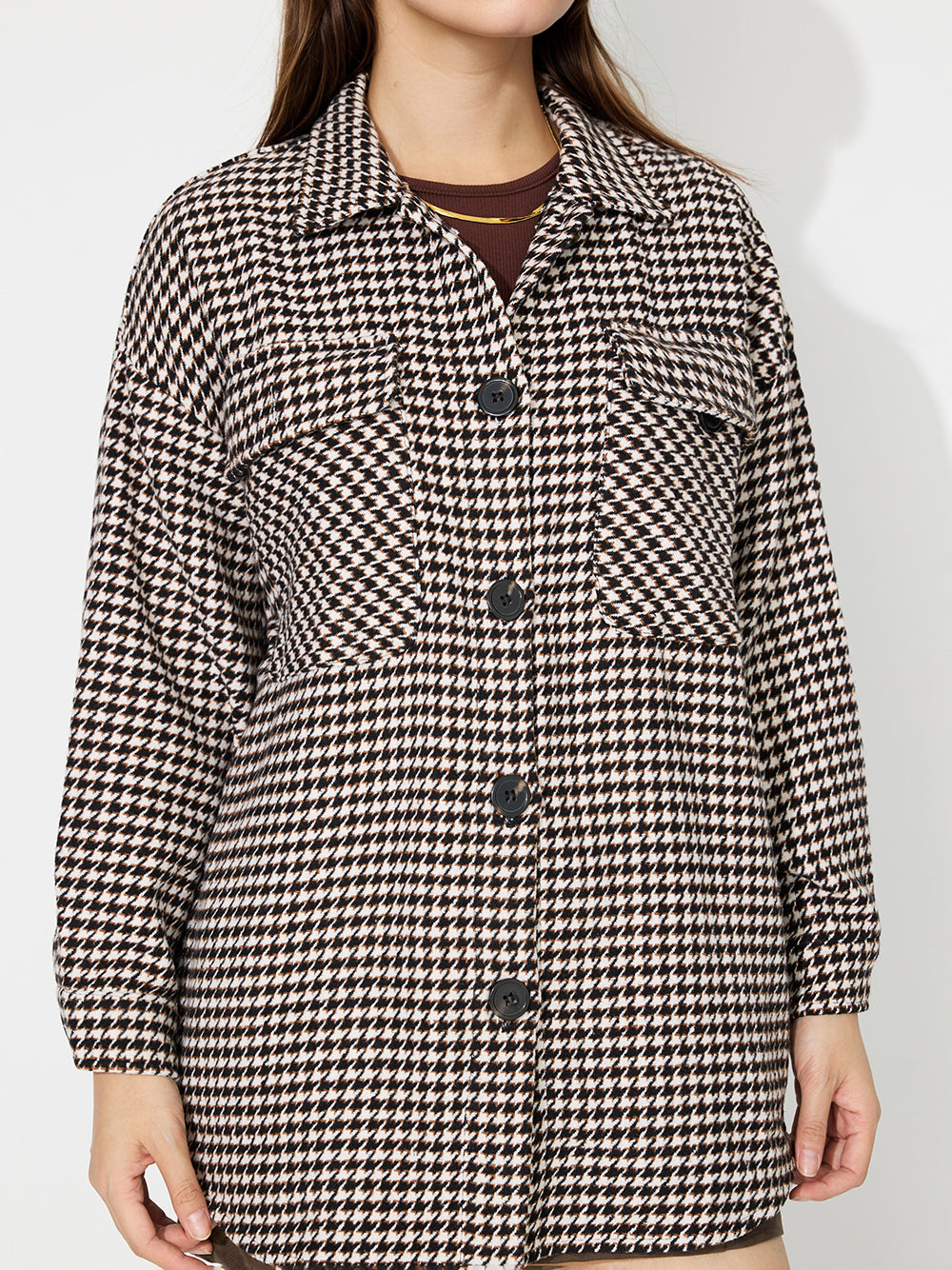 Chaqueta estilo camisa de tweed