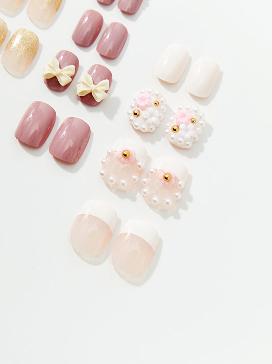 Prensa de primavera Sakura 3D en las uñas