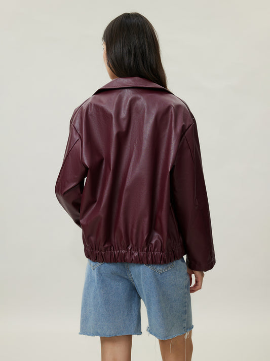 Chaqueta de cuero sintético