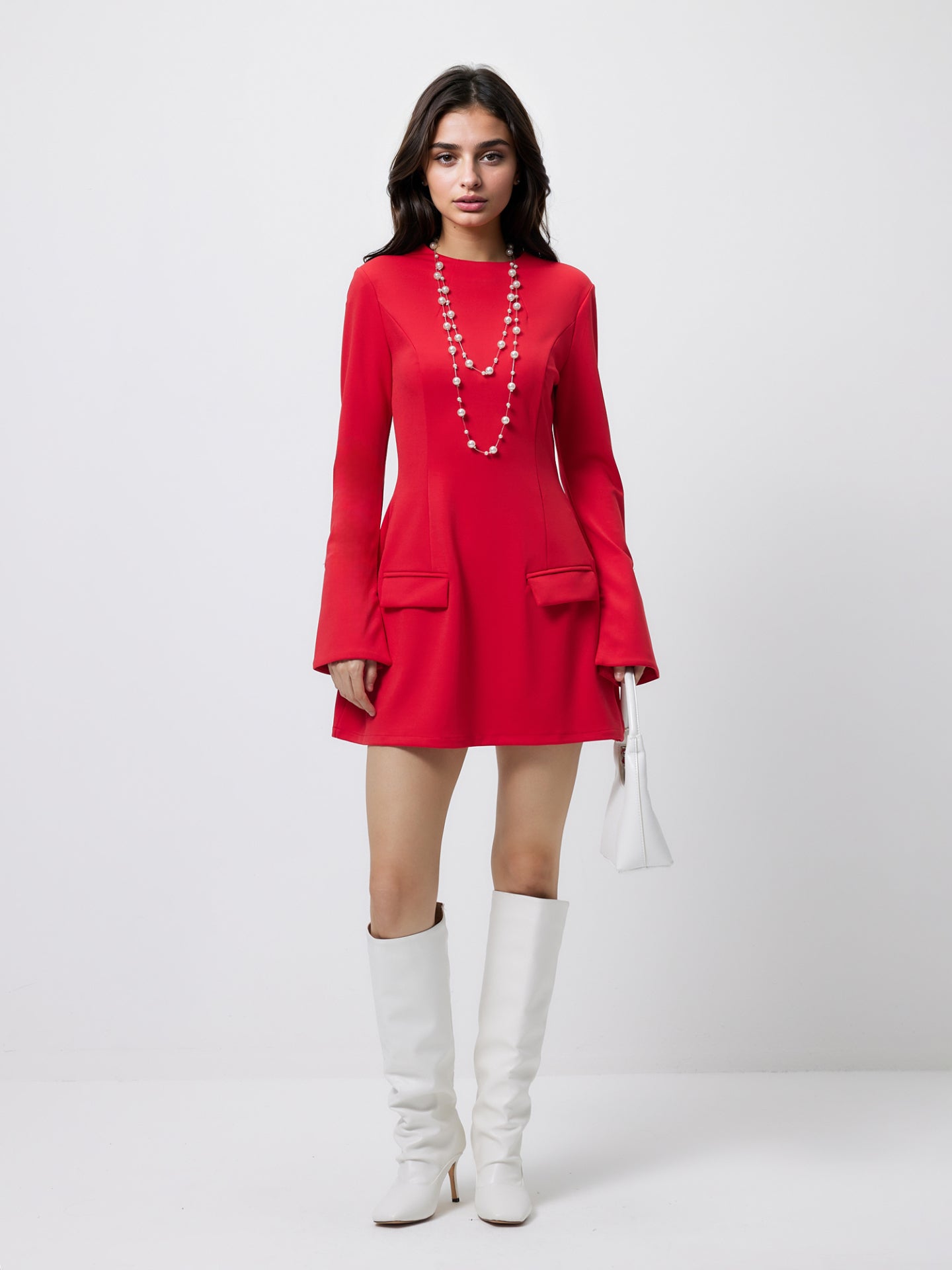 Vestido evasé acampanado