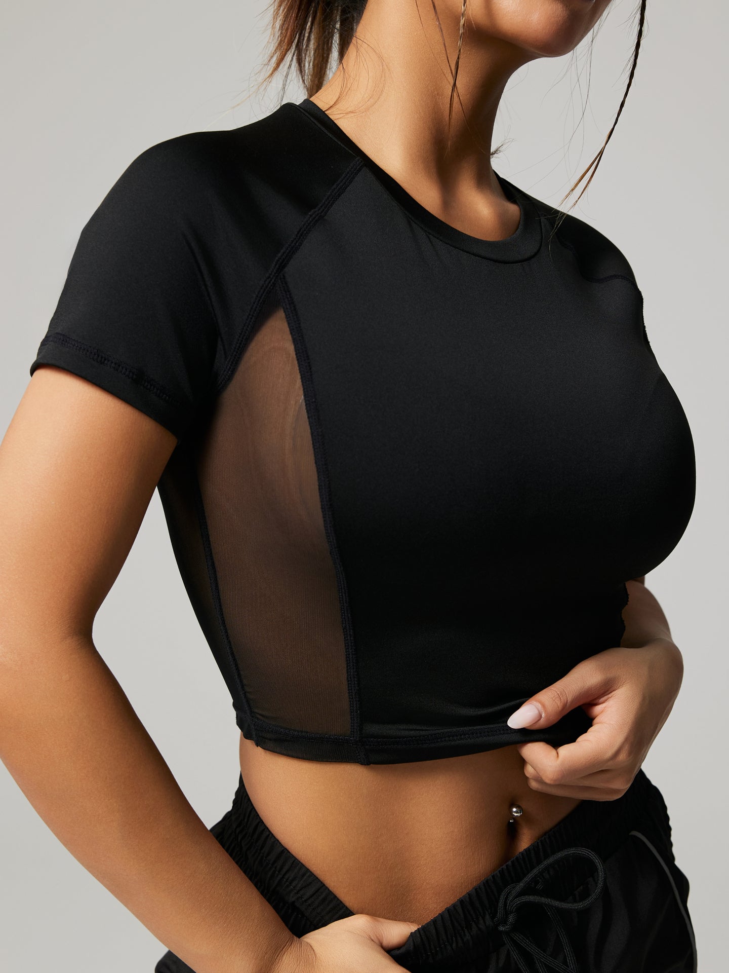 Camiseta deportiva transparente