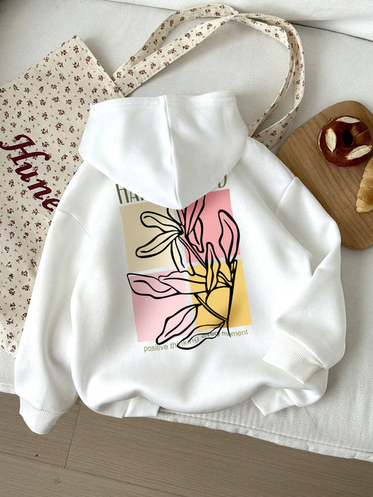 Sudadera con capucha estampada