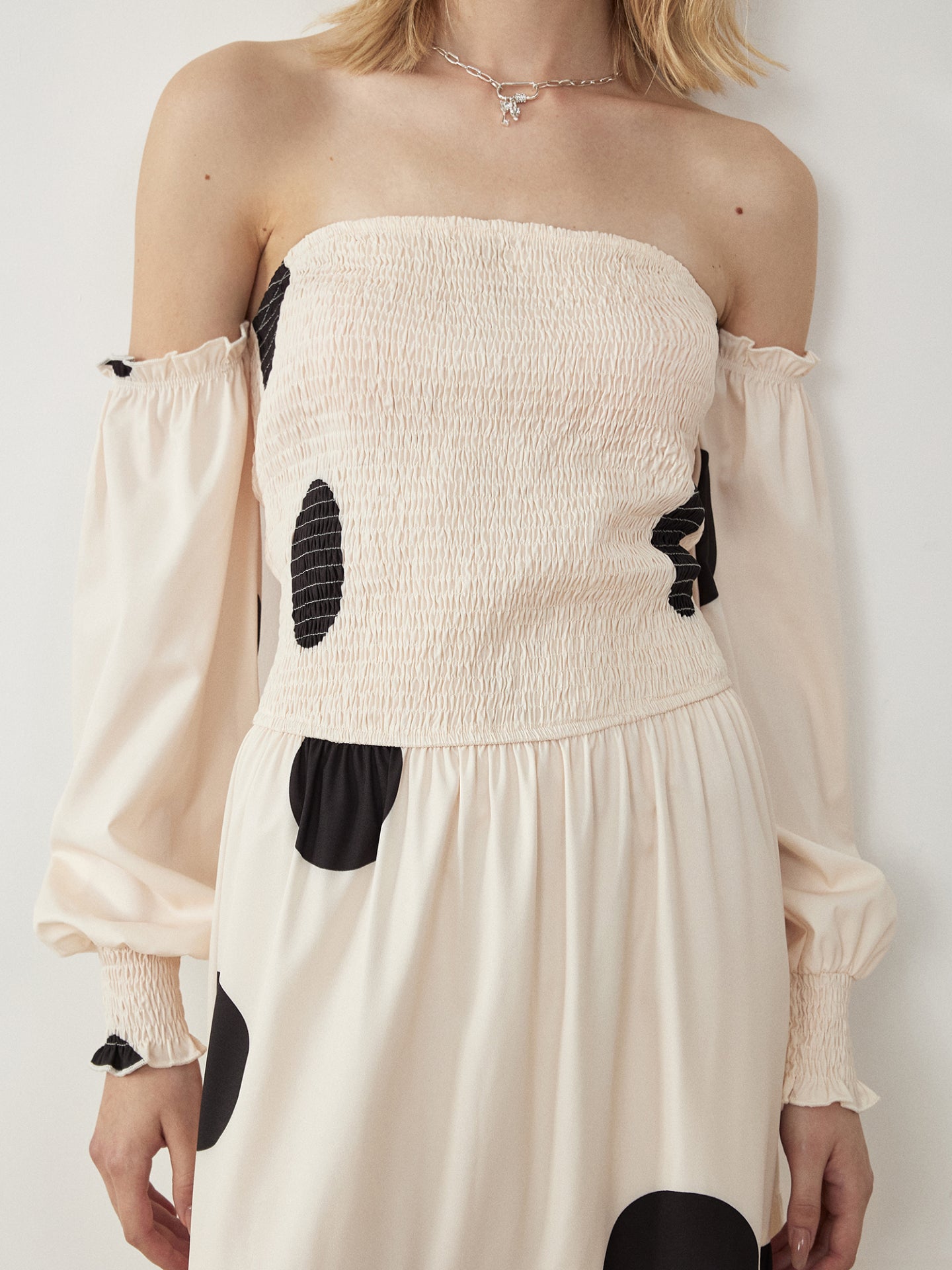 Vestido largo lunares