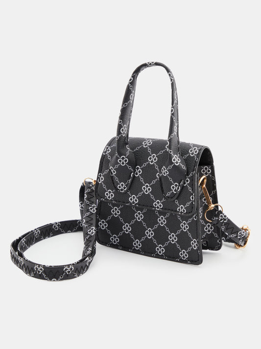 Bolso bandolera con caja geométrica