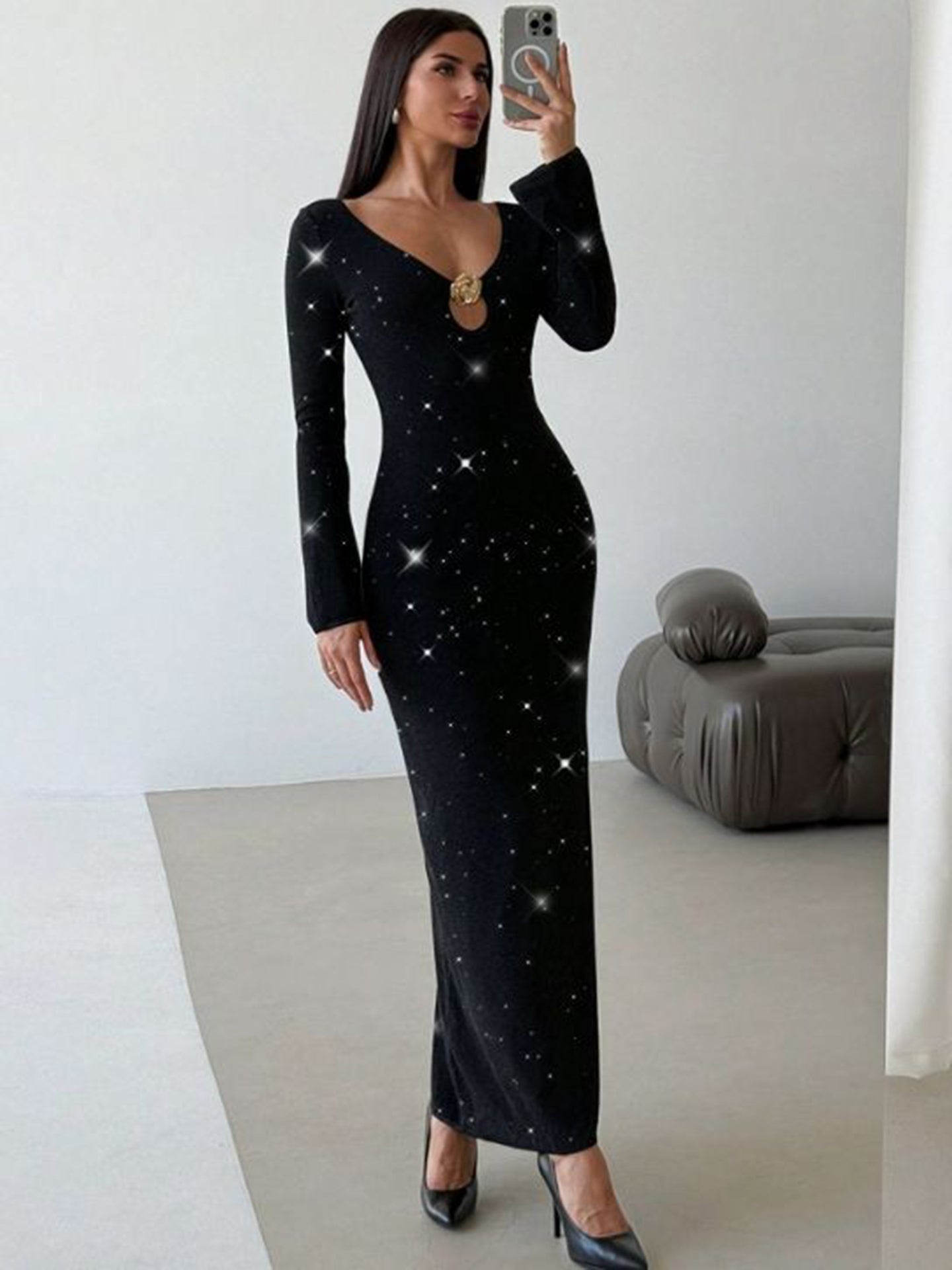 Vestido ajustado brillante