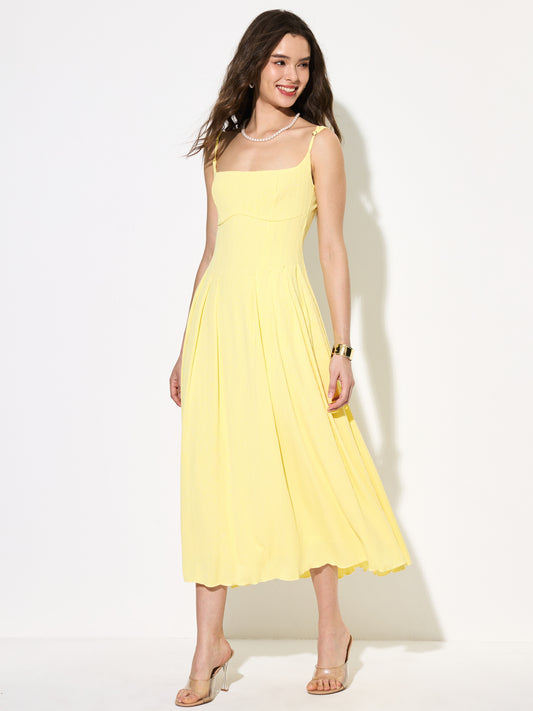 Vestido largo drapeado